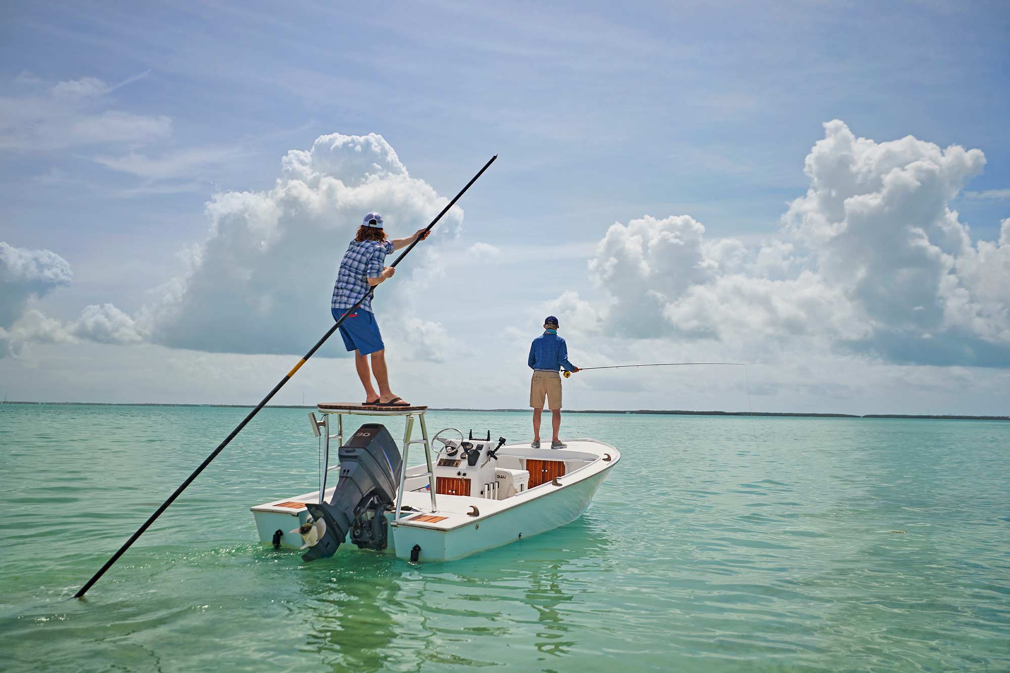 Gary Skrobeck Jr. and Skip Paxton fishing